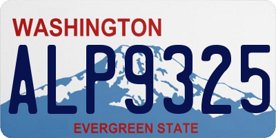 WA license plate ALP9325