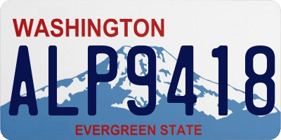 WA license plate ALP9418