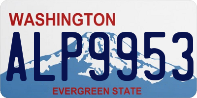 WA license plate ALP9953