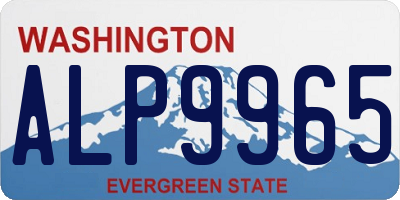 WA license plate ALP9965