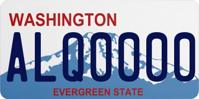 WA license plate ALQ0000