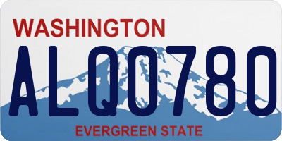 WA license plate ALQ0780