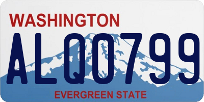 WA license plate ALQ0799
