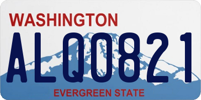 WA license plate ALQ0821