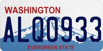 WA license plate ALQ0933