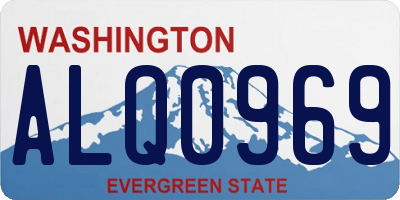 WA license plate ALQ0969
