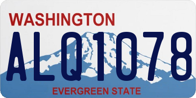 WA license plate ALQ1078