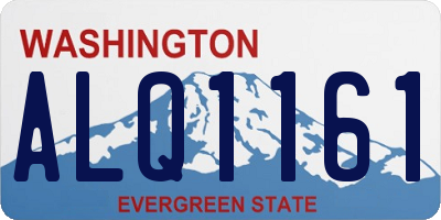 WA license plate ALQ1161