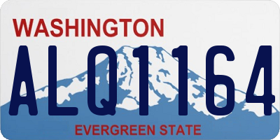 WA license plate ALQ1164