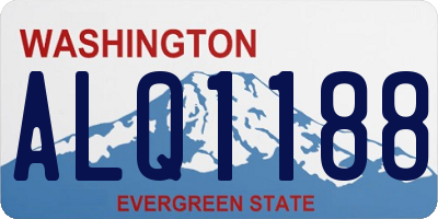WA license plate ALQ1188