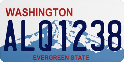 WA license plate ALQ1238