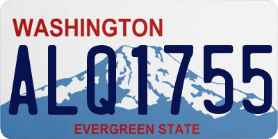 WA license plate ALQ1755