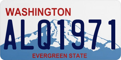 WA license plate ALQ1971
