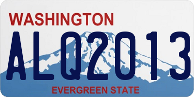 WA license plate ALQ2013