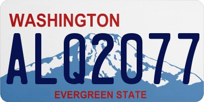 WA license plate ALQ2077