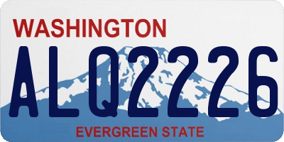 WA license plate ALQ2226