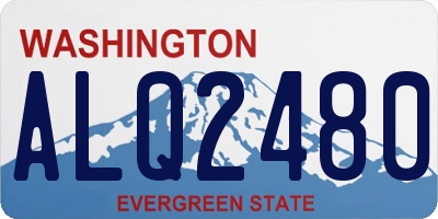 WA license plate ALQ2480