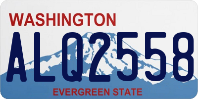 WA license plate ALQ2558