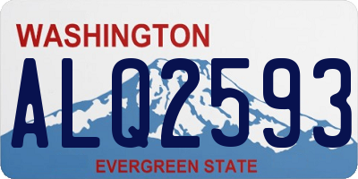 WA license plate ALQ2593
