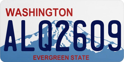 WA license plate ALQ2609