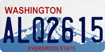 WA license plate ALQ2615