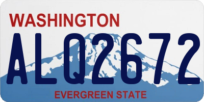 WA license plate ALQ2672