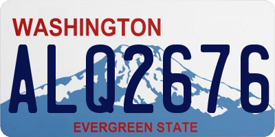 WA license plate ALQ2676