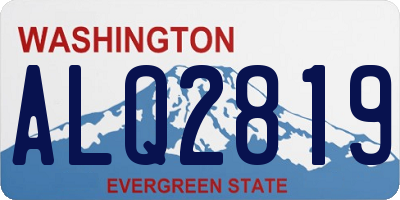 WA license plate ALQ2819