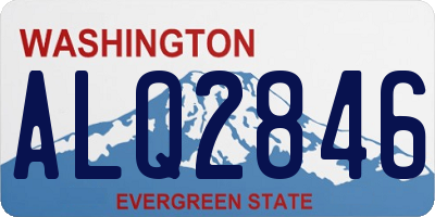WA license plate ALQ2846