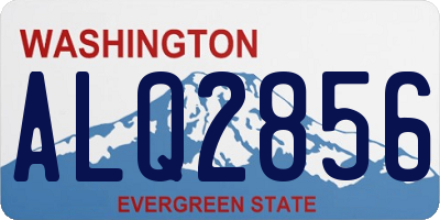 WA license plate ALQ2856