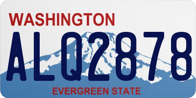 WA license plate ALQ2878