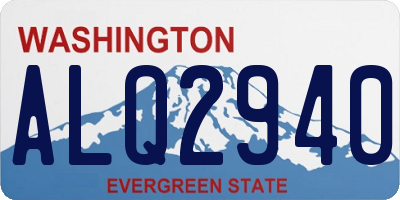 WA license plate ALQ2940