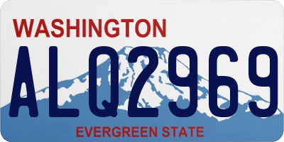 WA license plate ALQ2969
