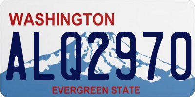 WA license plate ALQ2970