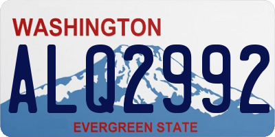WA license plate ALQ2992