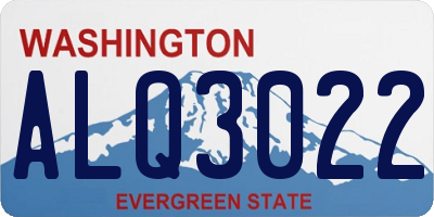 WA license plate ALQ3022