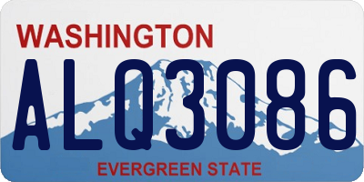 WA license plate ALQ3086