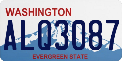 WA license plate ALQ3087