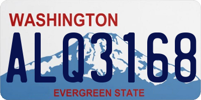 WA license plate ALQ3168