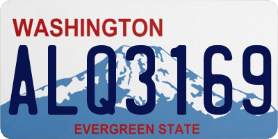WA license plate ALQ3169