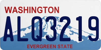 WA license plate ALQ3219