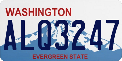 WA license plate ALQ3247