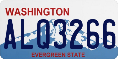 WA license plate ALQ3266