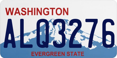 WA license plate ALQ3276