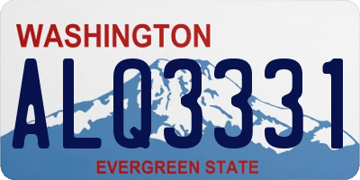 WA license plate ALQ3331