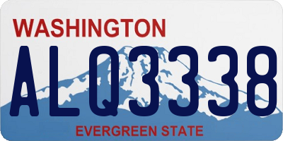 WA license plate ALQ3338