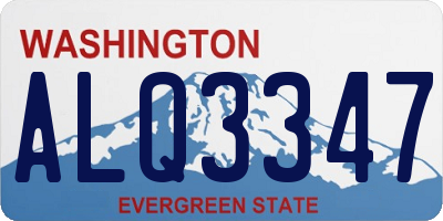 WA license plate ALQ3347