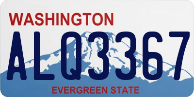 WA license plate ALQ3367