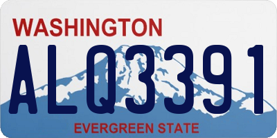 WA license plate ALQ3391