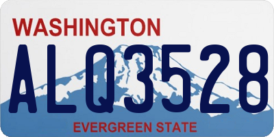 WA license plate ALQ3528